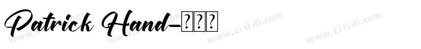 Patrick Hand字体转换